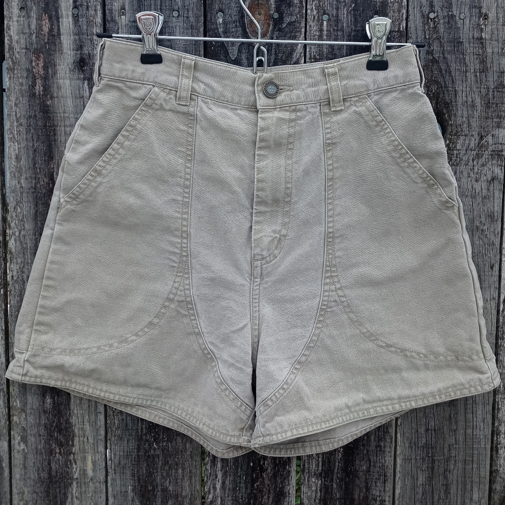 Vintage Patagonia Stand Up Short Tulip Petal High Rise in Khaki Tan